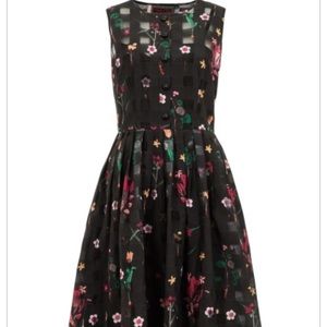 Betsy Black floral dress